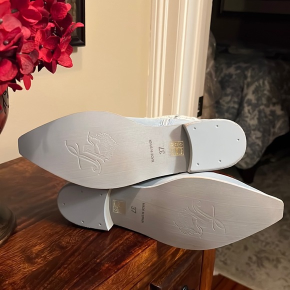 64. Free People Bren Crochet Tall Boot in Calm Waters, Size 7 - Picture 12 of 17